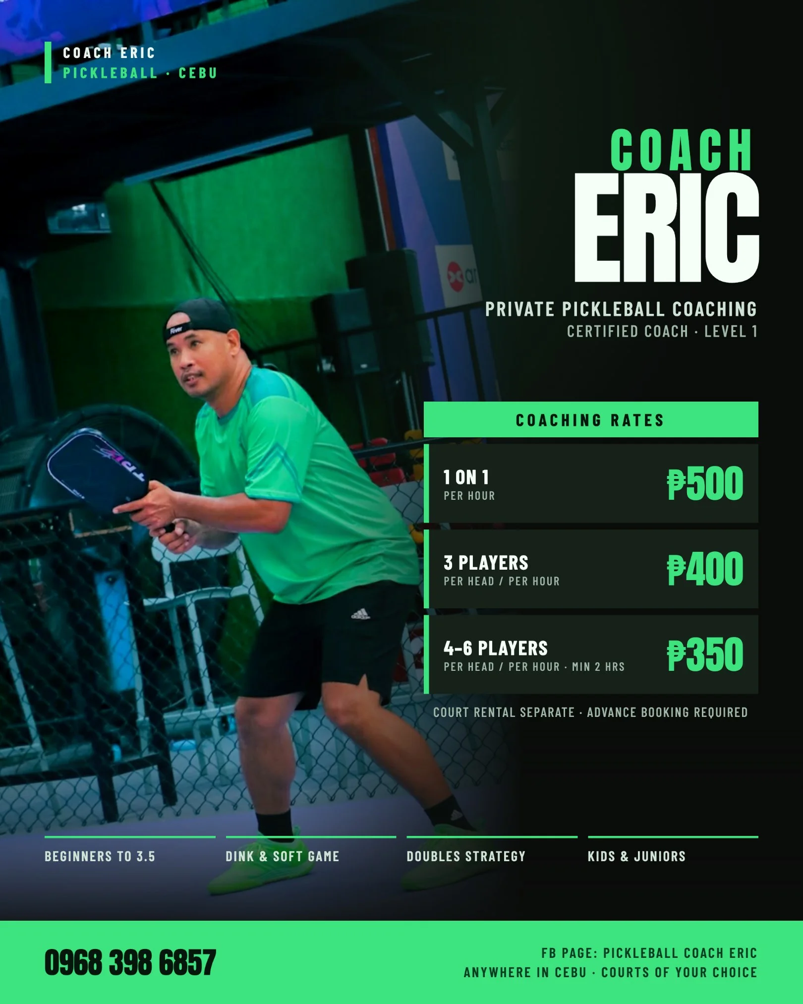 Eric Alfeche — Certified Pickleball Coach in Liloan, Cebu